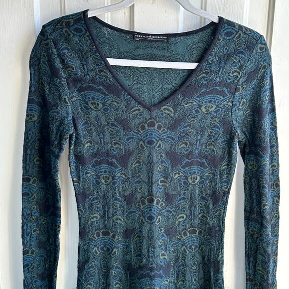 Peruvian Connection Kashmiri Pima Cotton Paisley Dress - Picture 4 of 7